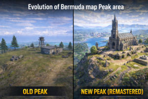 Evolution of Bermuda map Peak area